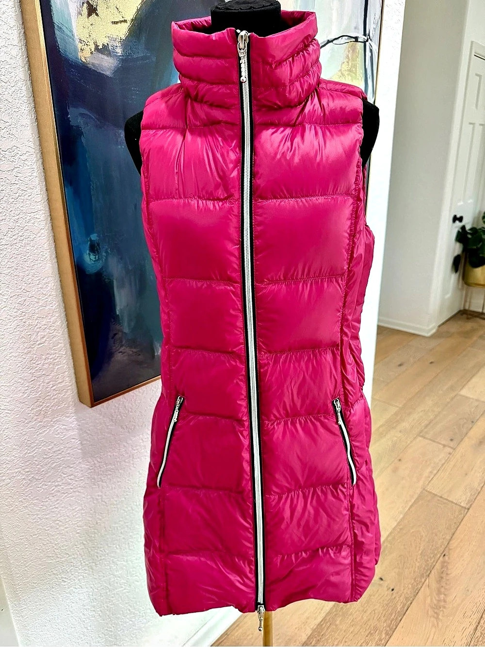 NEW Anorak Quilted Down Vest in Pink Size Medium NWT